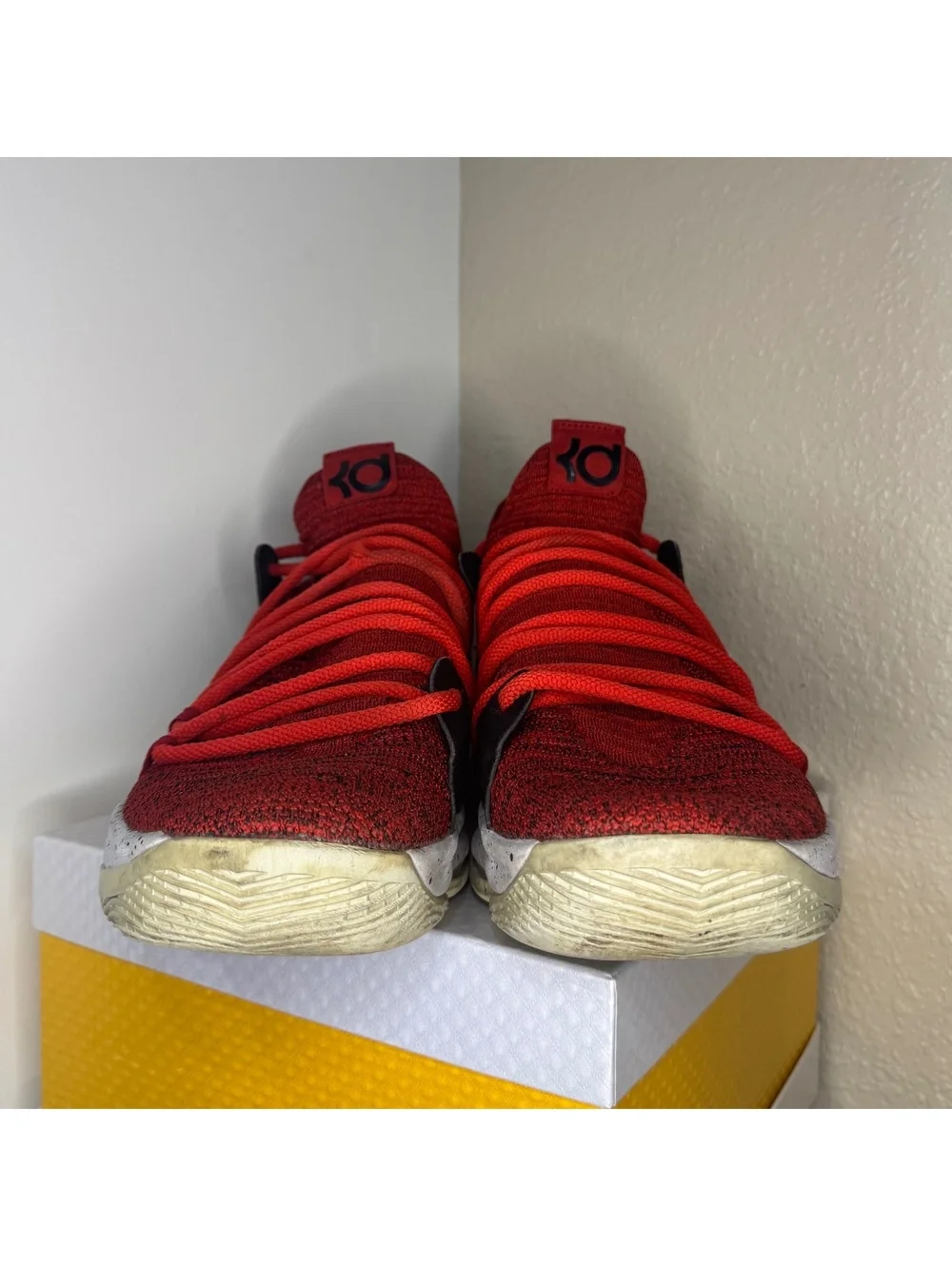 Nike KD 10 University Red Black White Men’s Basketball Shoes Preowned